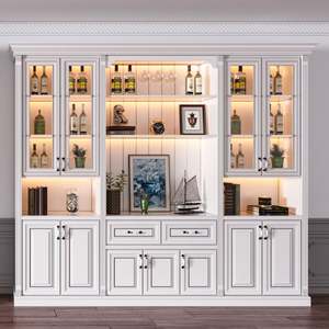 Custom Modern Design Wooden <b>Wine</b> <b>Cabinet</b> in Dining Room Customized Home Furniture Modern White Wooden <b>Wine</b> <b>Rack</b> <b>Cabinet</b> - Product Image 6