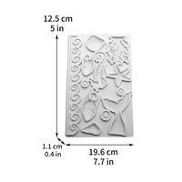 Thème marin Fondant Silicone Moule À La Main Outils De Cuisson Algues Poisson De Mer Crabe Corail Conque Coquillages De Mer Forme pour La Décoration De Gâteau