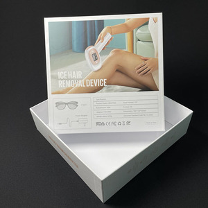 Logo imprimé personnalisé en papier revêtu, produit en carton, couvercle rigide et Base, boîte d'emballage cadeau pour dispositif d'épilation pour femmes - Product Image 5
