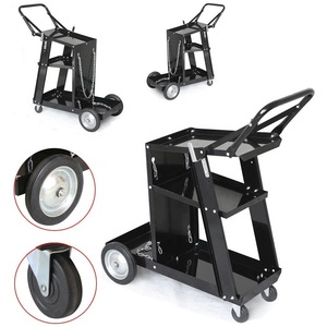 <span class=keywords><strong>Chariot</strong></span> <span class=keywords><strong>de</strong></span> soudage robuste à 3 niveaux, capacité <span class=keywords><strong>de</strong></span> 80 kg, <span class=keywords><strong>chariot</strong></span> en acier avec support pour <span class=keywords><strong>bouteille</strong></span> <span class=keywords><strong>de</strong></span> <span class=keywords><strong>gaz</strong></span>, chaînes <span class=keywords><strong>de</strong></span> sécurité doubles et roues avant <span class=keywords><strong>de</strong></span> 8 pouces - Product Image 2