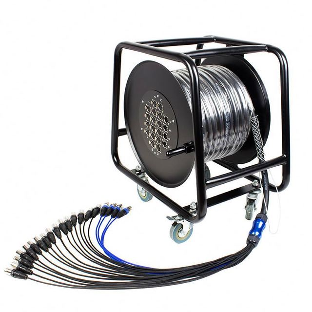 Yinyu SND247 Professional 12-40CH Female to Male XLR Stage Snake Cable with Heavy Duty Steel Drum