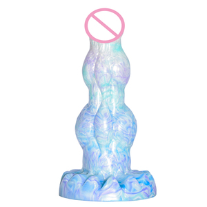 FAAK <strong>Large</strong> Knot Dog <strong>Horse</strong> <strong>Dildo</strong> With Sucker Big Dong Colorful Anal Plug Fantasy Animal Penis Silicone Sex Toys for Women - Product Image 3