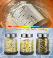 Pot de Fermentation en Verre avec Couvercle et Valve de Ventilation Automatique 1L, Compatible Lave-Vaisselle pour Choucroute, Kimchi, Kéfir, Cornichons