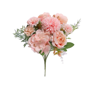 Bouquet di Fiori Artificiali Fatti a Mano per la Decorazione Domestica, San Valentino e altre Occasioni, 5 <span class=keywords><strong>Rose</strong></span> di Seta con Effetto Naturale - Product Image 3