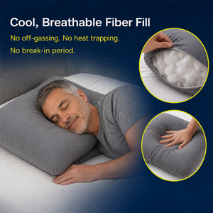 Almohada de Soporte Cervical Ergonómica Extra Firme para Aliviar el Dolor de Cuello, Almohada de Contorno en Forma de D con Doble Soporte para el Cuello para Dormir Boca Arriba - Product Image 6