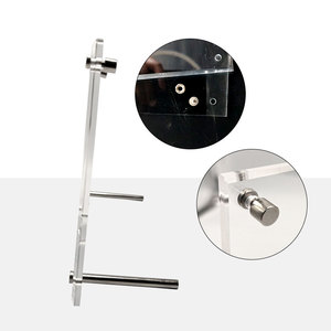 Acryl A4 Transparent Schräg Metall halterung Displayst änder mit anpassbarer Größe und Farbe poliert/matti ert für den Büro einsatz - Product Image 6