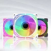 Ventilateurs de PC de jeu RGB LED AntarcChill 120 mm, 4 broches, multicolores, 5 V ARGB, refroidisseur de processeur en plastique avec application pour boîtier d'ordinateur