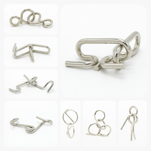 บรรจุแบบกําหนดเองปริศนา <span class=keywords><strong>IQ</strong></span> คลาสสิก <span class=keywords><strong>Pro</strong></span> ตกแต่งตามหลักการ 3D เกมปริศนาพัฒนาสมองล็อคโลหะลูกโซ่ - Product Image 5