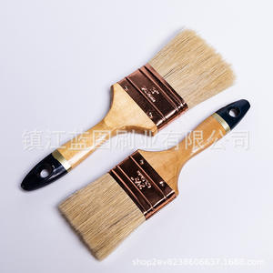 Brocha plana para pintar con mango de madera y cerdas de cerdo de 2 1/2 pulgadas, fabricante de Zhenjiang - Product Image 4