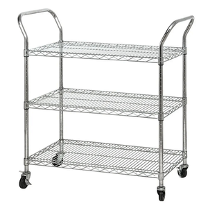 Estantería de 4 <span class=keywords><strong>ruedas</strong></span> <span class=keywords><strong>con</strong></span> 2 frenos Características Estantería de alambre de acero de 4 capas Carro de carro 1500x600x1600mm Equipo de carga y almacenamiento - Product Image 6
