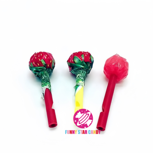 OEM Bottle Package Bulk <strong>Whistle</strong> <strong>Hard</strong> <strong>Candy</strong> Pop Toy Sweet <strong>Fruit</strong> Flavor Ball Shape Mini Bubble Gum <strong>Lollipop</strong> - Product Image 3