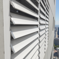 Volets à lamelles horizontales modernes en alliage d'aluminium, lames personnalisables, garantie 5 ans+, pour usage industriel extérieur (groupe électrogène)