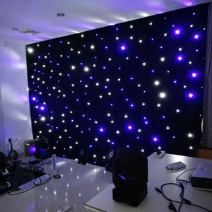 ผ้าม่านรูปดาว LED ม่านแสงสีฟ้าและสีขาวพื้นหลังเวทีแต่งงาน - Product Image 6
