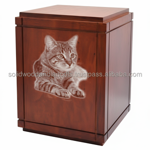 โกศไม้โกศไม้โกศสำหรับเผาขี้เถ้าไม้โกศสำหรับสุนัขและแมว - Product Image 1