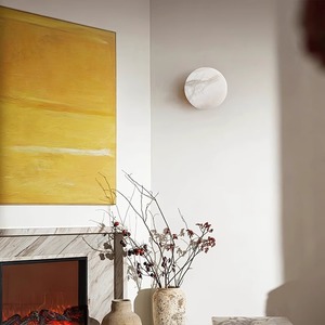 Lampe murale en marbre naturel, source de lumière LED, salon, chambre à coucher, éclairage de miroir, décoration intérieure - Product Image 3
