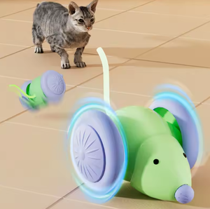 Juguete Interactivo Eléctrico Recargable por USB para Gatos, Diseño Moderno de Dibujos Animados, con Luces LED, Pluma Inteligente Ecológica - Product Image 1