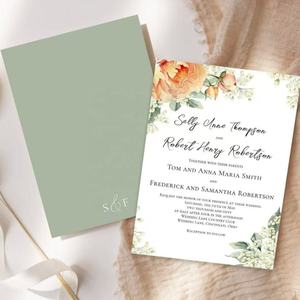 Paket Undangan Pernikahan Custom dengan Amplop Kartu RSVP <span class=keywords><strong>Program</strong></span> Hot Stamping Pengiriman Sampel Cetak Cepat - Product Image 4