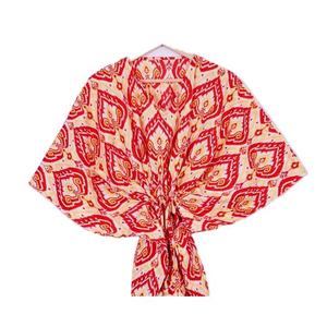 Kaftan 100 % Coton Fait Main pour Femme, Imprimé Indien, Taille Naturelle Ample, Tenue Décontractée d'Été 2026 - Product Image 3