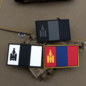 Écusson 3D triangulaire en PVC souple résistant à l'eau, motif <span class=keywords><strong>drapeau</strong></span> mongol, pour brassard et sac à dos - Product Image 2
