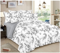 Ensemble de couette 100% microfibre, ensembles de literie en polyester avec motif imprimé, ensemble de couette en microfibre