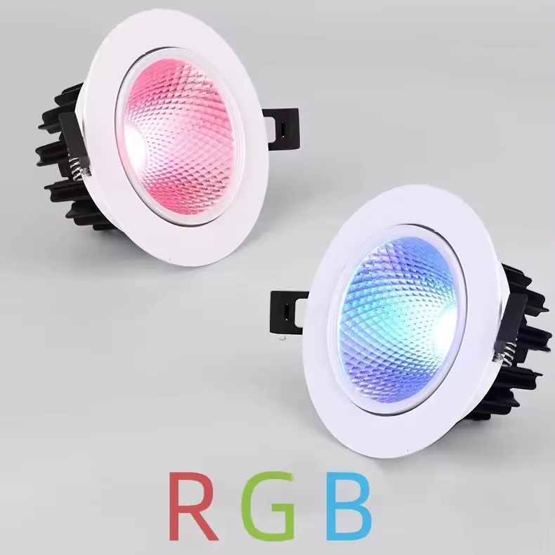 RGB RGBW Led Foco Atenuación Mini Alto Brillo 85-240V RGB Pequeño Techo Downlight