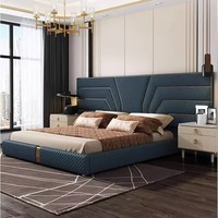 HJ HOME Lits rembourrés d'hôtel royal italien Tête de lit haute double king size meubles de villa et chambre à coucher de luxe pour hôtel