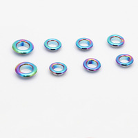 Oeillets métalliques colorés sans nickel, très demandés, avec rondelle, en laiton, et logo personnalisable pour vêtements