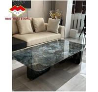 Table basse et tables d'appoint en marbre blanc de luxe italien, meubles de salon modernes