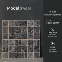 Carreaux de sol extérieurs en porcelaine design moderne 60x60cm, épaisseur 12mm, résistants aux intempéries, dalles de pavage pour villa, carreaux antidérapants pour patio