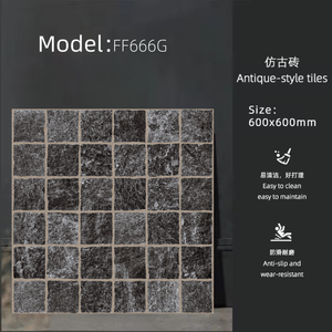 Carreaux de sol extérieurs design moderne 60x60cm, 12mm d'épaisseur, résistants aux intempéries, dalles de pavage de jardin antidérapantes <span class=keywords><strong>pour</strong></span> patio et allée - Product Image 6