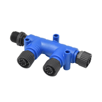 Adaptateur de prise automobile Diwei M12-5 Core NMEA2000T Type 3-8 voies, connecteur circulaire d'aviation, matériau de contact en cuivre, mâle, IP67, 4A