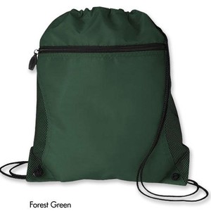 Promotional <b>Drawstring</b> <b>Backpack</b> with Customizable Logo Mesh Pocket for Fitness Enthusiasts Custom Logo - Product Image 2