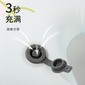 Almohada inflable para el cuello en forma de U, 28x26x14cm, almohada de viaje de poliéster con broche ajustable para uso en coche, avión y oficina - Product Image 5