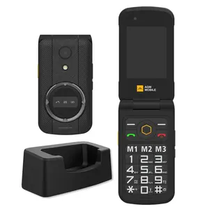 Waterproof M8 FLIP Big Button HAC 4G Senior Cellphone 1500mAh Battery SOS Rugged Flip Phone