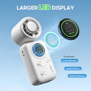 Ventilateur de poche pliable portable haute vitesse rechargeable 2400 mAh pour l'été, idéal pour le bureau - Vente en gros usine - Product Image 4