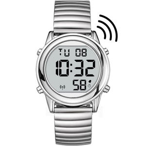 Reloj Parlante Atómico con Números Grandes para Personas Ciegas o Ancianas, de EE. UU., Reino Unido, Alemania, Francia y Japón - Product Image 1