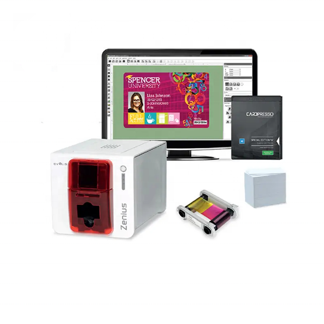 Zenius Single Sided Card Printer High Speed ID Printing OEM Quality for PVC Badges Membership Cards