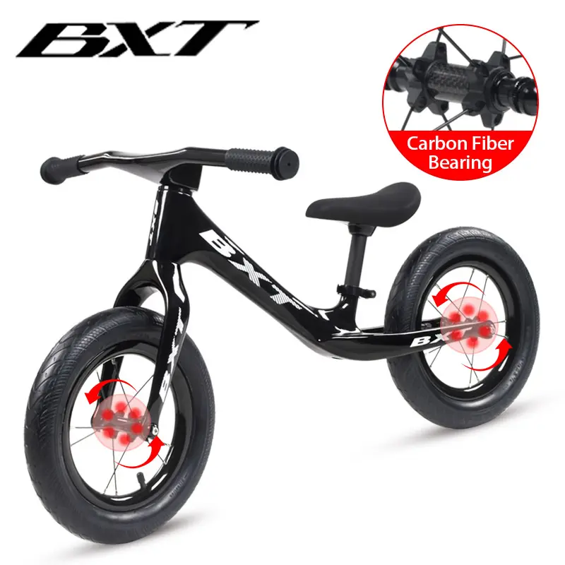 Bicicletta da 12 pollici per bambini in carbonio bicicletta completa per bambini di piccole dimensioni per bambini che corrono in bicicletta scivolo per piedi Unisex per bambini ciclo di spinta