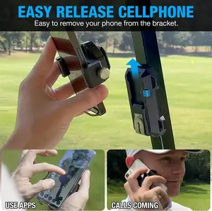 Dprofy conjunto de acessórios de golfe, kit de presente com suporte de telefone clipe de metal remoto para golf man