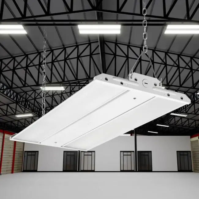 工場50wLEDリニアハイベイライト100w200wモジュール工業用ランプ倉庫に取り付けられた吊り天井ランプ。