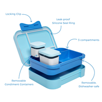Nouvelle sortie : Boîte à lunch isotherme pour enfants, sans BPA, compatible micro-ondes, anti-fuite, 3 compartiments, portable, conteneur alimentaire pour enfant