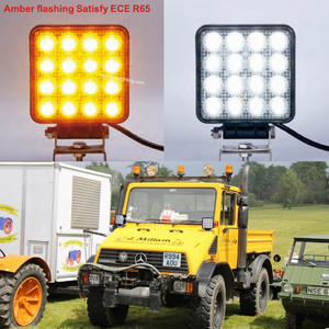 Le plus récent 4.5 pouces 27W Agriculture <span class=keywords><strong>tracteur</strong></span> camion moto <span class=keywords><strong>travail</strong></span> <span class=keywords><strong>phare</strong></span> LED IP67 ambre stroboscope double inondation antibrouillard - Product Image 4