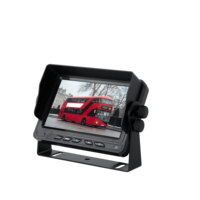 Moniteur AHD 5 pouces pour mini-bus, moniteur 3 images pour camion, caméra de recul avec télécommande, moniteur d'appuie-tête