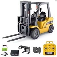 Nuevo Huina 1577 1578 Vehículo de Ingeniería a Control Remoto Listo para Usar, Combinación de Montacargas y Remolque, Escala 1:14, 6 Canales, Alcance de 25m