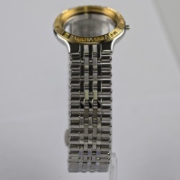 CB250004 Luxuriöses 316L Edelstahl-Uhrenset mit Goldlünette, 29MMX33.5MM, 22 CZ-Steinen, Mineralglas, 5ATM Wasserdicht, Passend für 762(1) # Bewegung