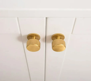 Brass Knurled knobs lối đi nội thất cửa xi lanh ống satin Brass Tủ tay nắm cửa tay nắm cửa xử lý khóa Knob Set - Product Image 4
