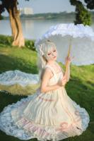 Nouveauté Lolita personnalisée poupée mignonne Style fille robe douce JSK traditionnelle japonaise Lolita Anime Cosplay Kawaii robe en dentelle rose