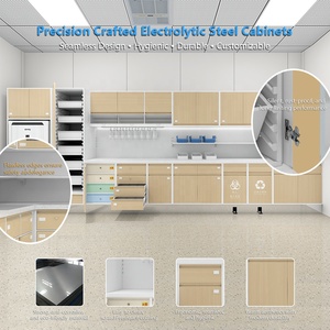 <span class=keywords><strong>Armoire</strong></span> de vestiaire moderne en acier inoxydable personnalisée pour les hôpitaux, les cabinets médicaux, les chambres de patients - Écologique - Product Image 2