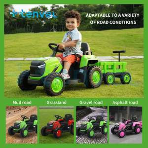 รถของเล่นไฟฟ้าสำหรับเด็กใช้แบตเตอรี่พร้อมรถพ่วงรถไฟฟ้า3-8ปีมาใหม่ - Product Image 4