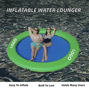 Amaca Gonfiabile in PVC Resistente, Anello Galleggiante per Lago, Materassino per Piscina, Piattaforma per Abbronzatura e Relax per Adulti, 5-10 Persone - Product Image 2